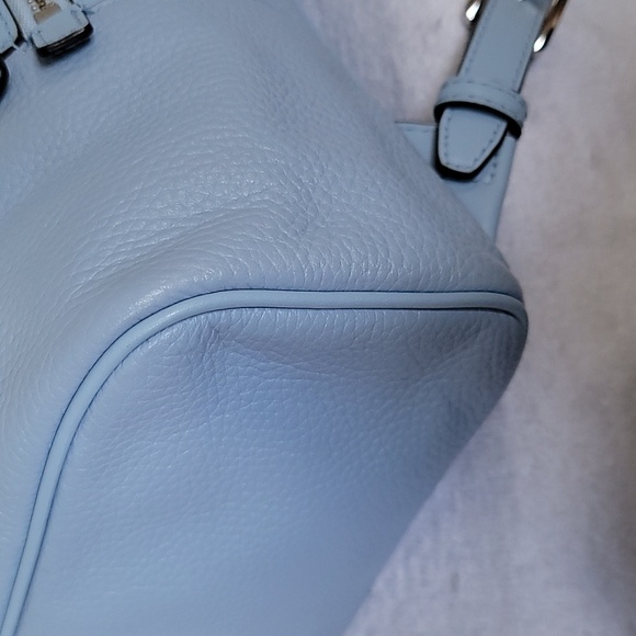 Michael Kors Kenly Lt. Sky blue medium leather backpack - Picture 7 of 16